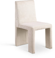 Benson Corduroy Fabric Upholstered Dining Chair in Beige, Set of 2 - 757Beige-C