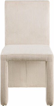 Benson Corduroy Fabric Upholstered Dining Chair in Beige, Set of 2 - 757Beige-C