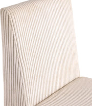 Benson Corduroy Fabric Upholstered Dining Chair in Beige, Set of 2 - 757Beige-C