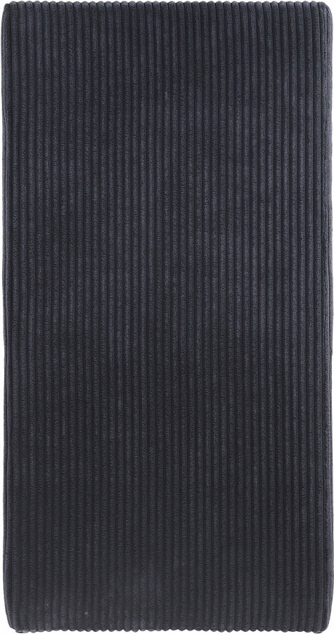 Benson Corduroy Fabric Upholstered Dining Chair in Black, Set of 2 - 757Black-C