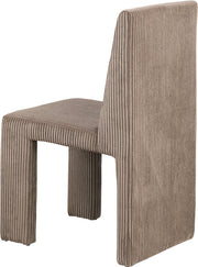 Benson Corduroy Fabric Upholstered Dining Chair in Brown, Set of 2 - 757Brown-C