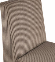 Benson Corduroy Fabric Upholstered Dining Chair in Brown, Set of 2 - 757Brown-C