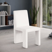 Benson Corduroy Fabric Upholstered Dining Chair in Cream, Set of 2 - 757Cream-C