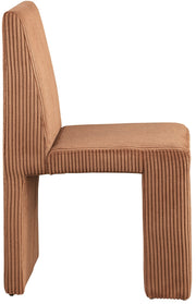 Benson Corduroy Fabric Upholstered Dining Chair in Saddle, Set of 2 - 757Saddle-C