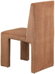 Benson Corduroy Fabric Upholstered Dining Chair in Saddle, Set of 2 - 757Saddle-C