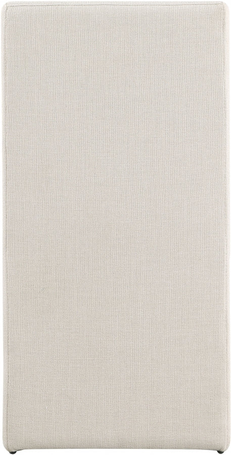 Benson Linen Textured Fabric Upholstered Dining Chair in Beige, Set of 2 - 751Beige-C
