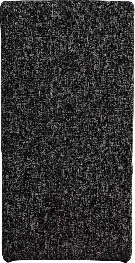Benson Linen Textured Fabric Upholstered Dining Chair in Black, Set of 2 - 751Black-C
