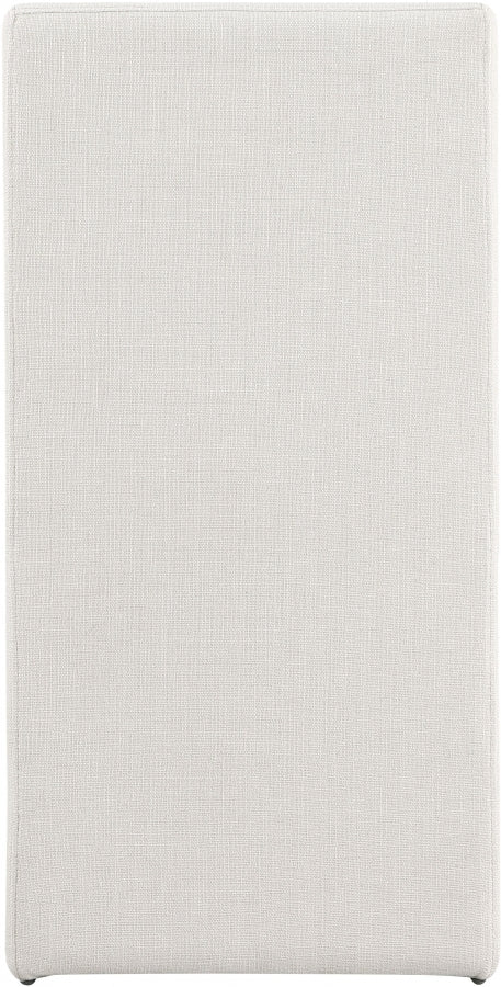 Benson Linen Textured Fabric Upholstered Dining Chair in Cream, Set of 2 - 751Cream-C