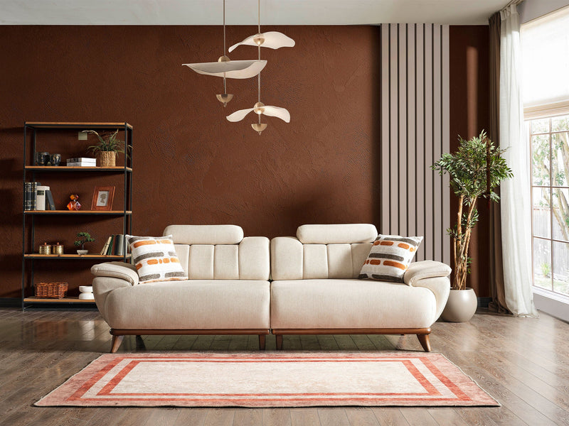 Bentley 4-pieces (2 Sofa & 2 Chair) Livingroom in Cream - 200-ELIF-BEN-A570-3311
