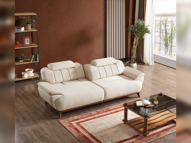 Bentley 4-pieces (2 Sofa & 2 Chair) Livingroom in Cream - 200-ELIF-BEN-A570-3311