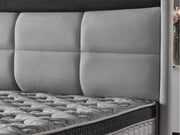 Bergama Storage Bed With Headboard - Queen in Dark Grey - 200-ELIF-BER-150-EY350-SB