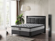 Bergama Storage Bed With Headboard - Twin in Dark Grey - 200-ELIF-BER-90-EY350-SB