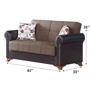 Bergen Convertible Light Brown Sleeper Living Room Set - Gate FurnitureLiving Room Set