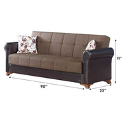 Bergen Convertible Light Brown Sleeper Living Room Set - Gate FurnitureLiving Room Set
