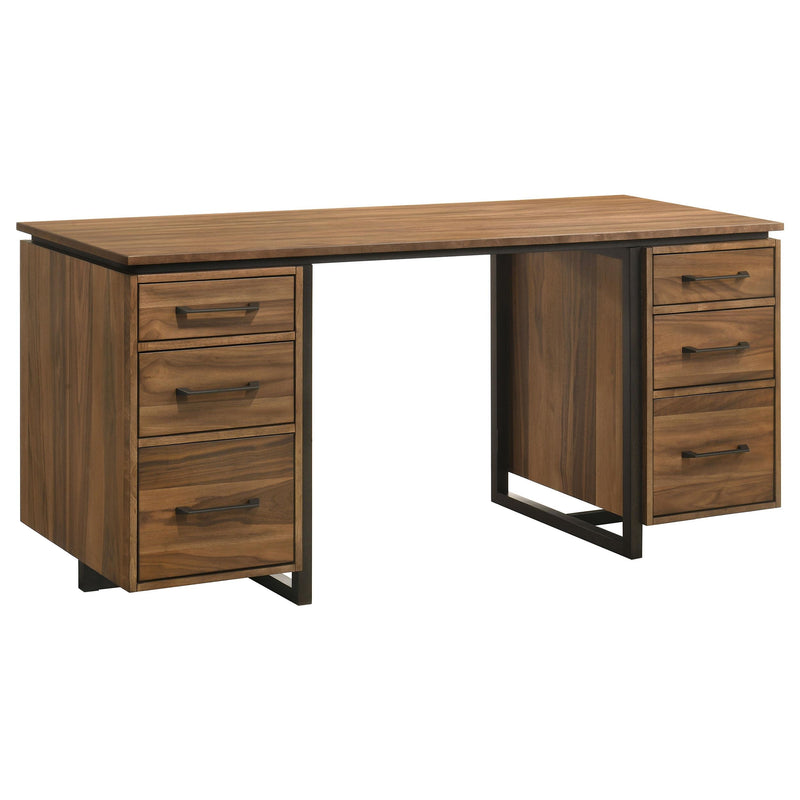 Berhalter 6-Drawer Double Pedestal File Computer Desk - 801596