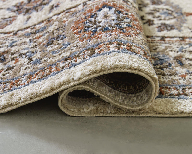 Beritham Blue/Brown/Beige Medium Rug - R407262
