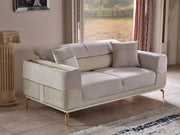Berlin 3-pieces (Sofa & Loveseat & Chair)Livingroom Set Beige in Beige - 101-BER-LV925-321