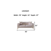 Berlin 3-pieces (Sofa & Loveseat & Chair)Livingroom Set Beige in Beige - 101-BER-LV925-321