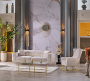 Berlin 3-pieces (Sofa & Loveseat & Chair)Livingroom Set Beige in Beige - 101-BER-LV925-321