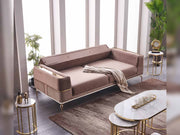 Berlin 4-pieces (2 Sofa & 2 Chair) Livingroom in Brown - Cream - 200-SAN-BER-BRO-CRE-3311