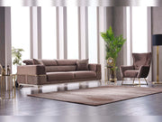 Berlin 4-pieces (2 Sofa & 2 Chair) Livingroom in Grey - 200-SAN-BER-GRE-3311
