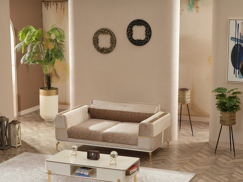 Berlin 73" Wide Extendable Loveseat - Gate FurnitureLoveseat