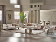 Bern 3-pieces (Sofa & Loveseat & Chair) Livingroom Set Cream in Cream - 101-BERN-PUK82015-321