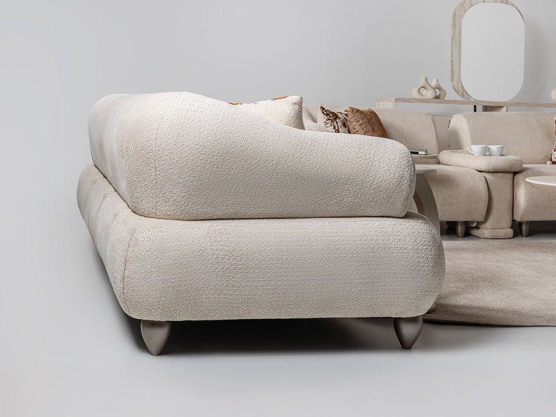 Bern 3-pieces (Sofa & Loveseat & Chair) Livingroom Set Cream in Cream - 101-BERN-PUK82015-321