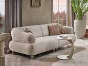 Bern 3-pieces (Sofa & Loveseat & Chair) Livingroom Set Cream in Cream - 101-BERN-PUK82015-321