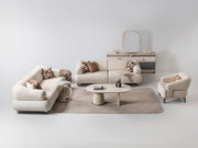 Bern 3-pieces (Sofa & Loveseat & Chair) Livingroom Set Cream in Cream - 101-BERN-PUK82015-321