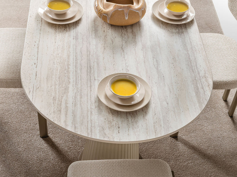 Bern Diningroom (Consol With Mirror & Dining Table & 6 Dining Chair) - 115-BERN-DT-6-SET