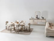 Bern Diningroom (Consol With Mirror & Dining Table & 6 Dining Chair) - 115-BERN-DT-6-SET