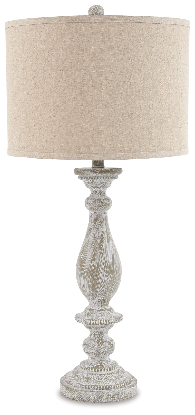 Bernadate 3-Piece Floor Lamp with 2 Table Lamps Set in Whitewash from Ashley - Luna Furniture