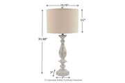 Bernadate Whitewash Table Lamp (Set of 2) - Gate FurnitureTable Lamp Pair