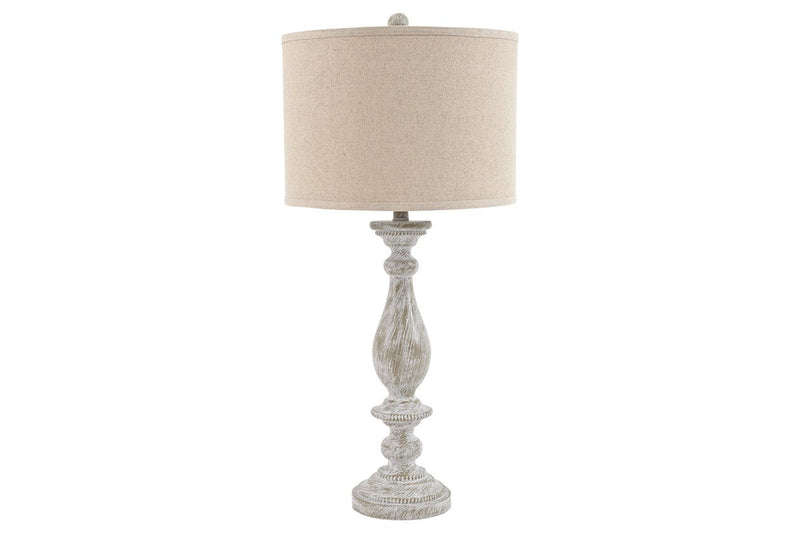 Bernadate Whitewash Table Lamp (Set of 2) - Gate FurnitureTable Lamp Pair