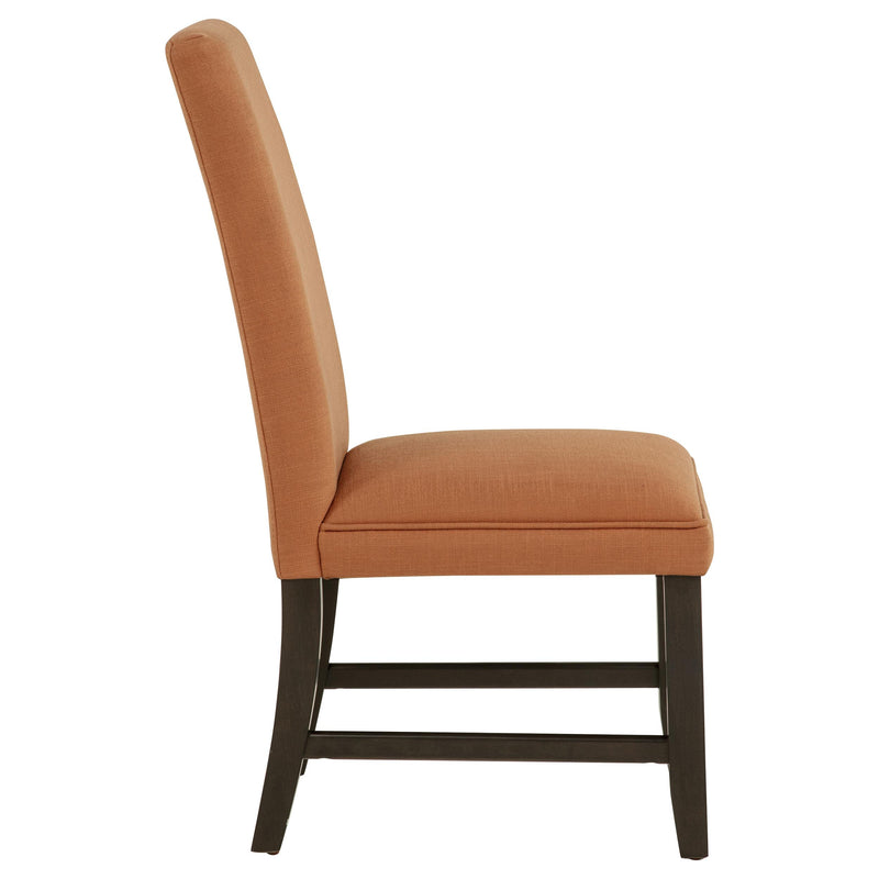 Berning Fabric Upholstered Parson Side Chair Salmon Orange (Set of 2) - 121702SLM