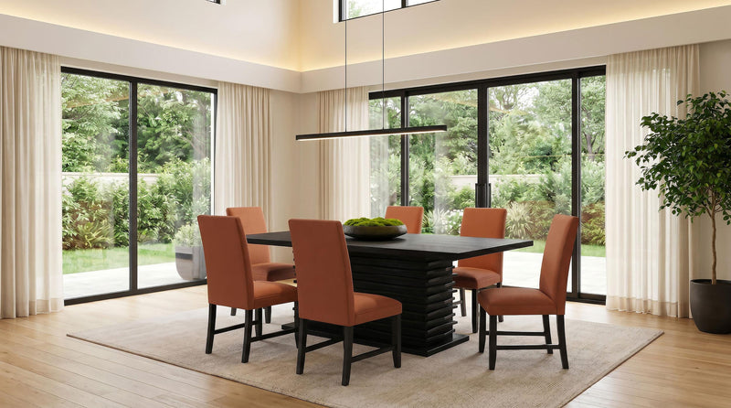 Berning Fabric Upholstered Parson Side Chair Salmon Orange (Set of 2) - 121702SLM