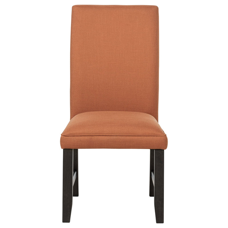 Berning Fabric Upholstered Parson Side Chair Salmon Orange (Set of 2) - 121702SLM