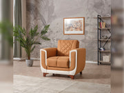 Berre Armchair Brown in Brown - 102-BER-DZ202-1