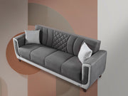 Berre Convertible Sofa Grey in Grey - 101-BER-DZ203-3