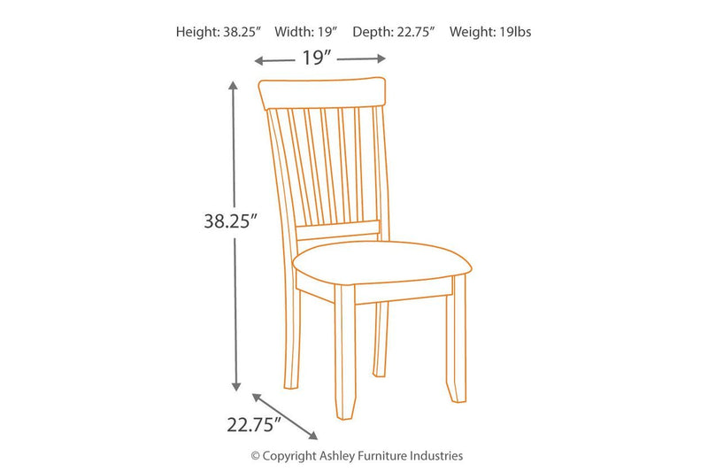 Berringer Rustic Brown Dining Chair (Set of 2) - Gate FurnitureDining Chair