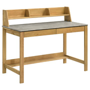 Besler 47-inch SmartTop Writing Desk with Shelf Cement and Natural - 801075
