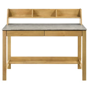 Besler 47-inch SmartTop Writing Desk with Shelf Cement and Natural - 801075
