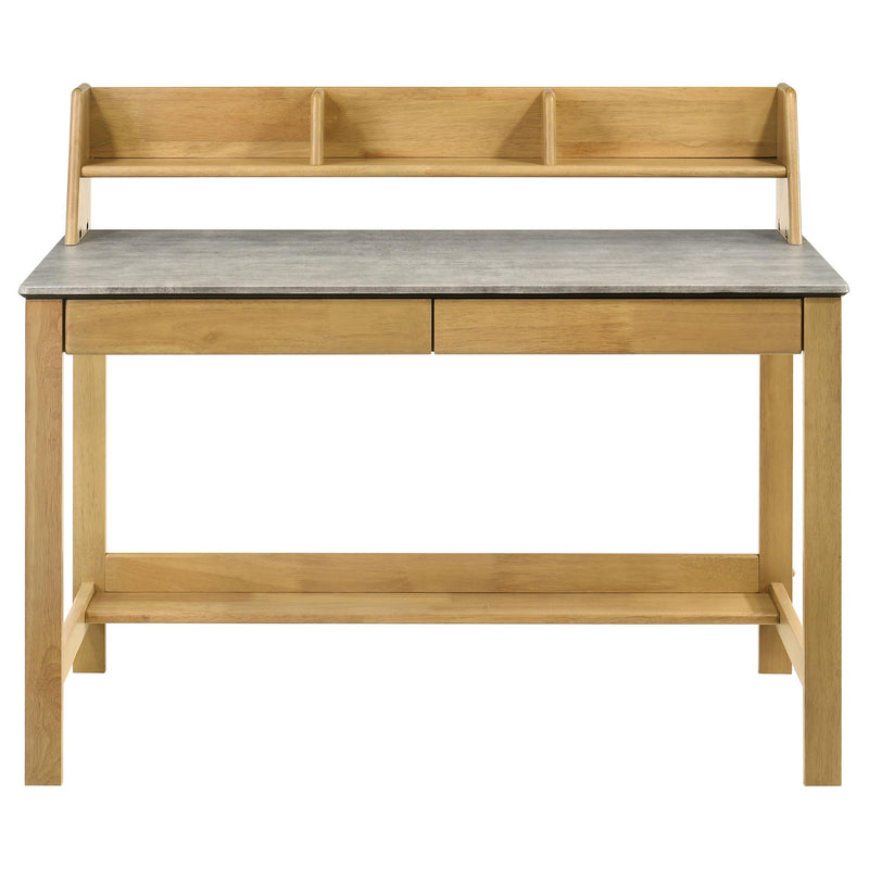 Besler 47-inch SmartTop Writing Desk with Shelf Cement and Natural - 801075