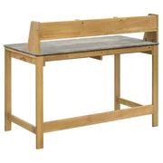 Besler 47-inch SmartTop Writing Desk with Shelf Cement and Natural - 801075