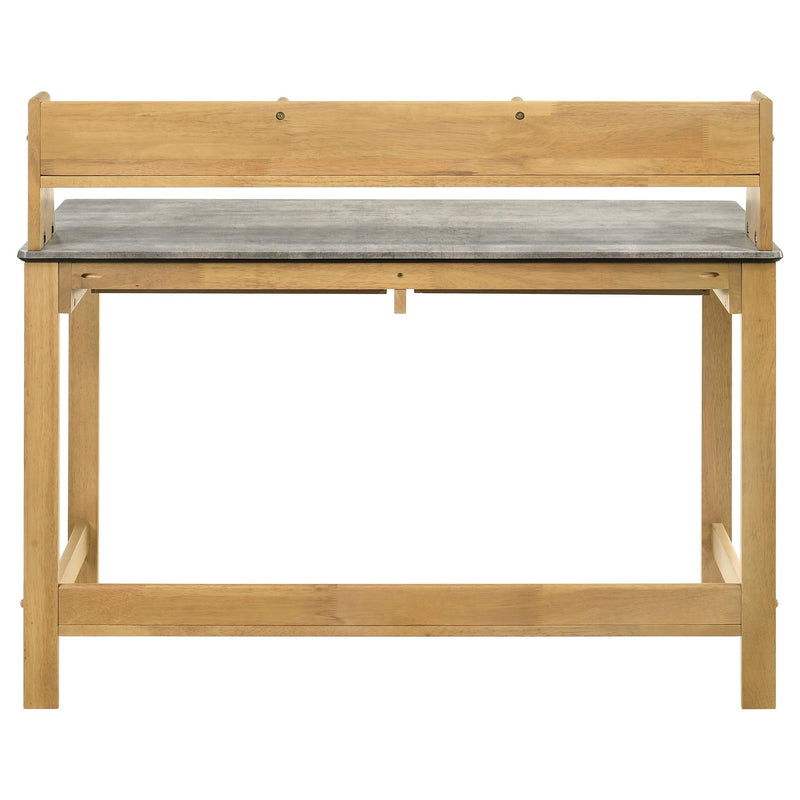 Besler 47-inch SmartTop Writing Desk with Shelf Cement and Natural - 801075