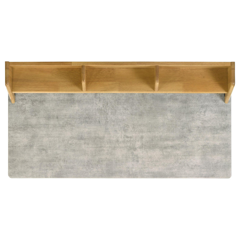 Besler 47-inch SmartTop Writing Desk with Shelf Cement and Natural - 801075