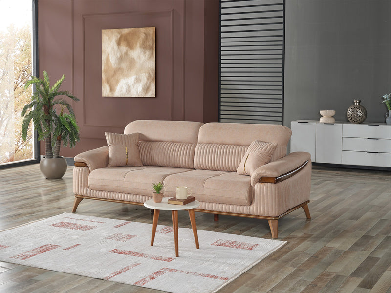 Beta 3-pieces (Sofa & Loveseat & Chair) Livingroom Set Beige in Beige - 101-BET-KAY065-321