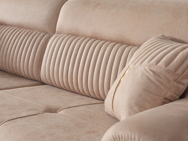 Beta 3-pieces (Sofa & Loveseat & Chair) Livingroom Set Beige in Beige - 101-BET-KAY065-321