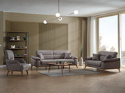Beta 3-pieces (Sofa & Loveseat & Chair) Livingroom Set Fume in Fume - 101-BET-KAY375-321
